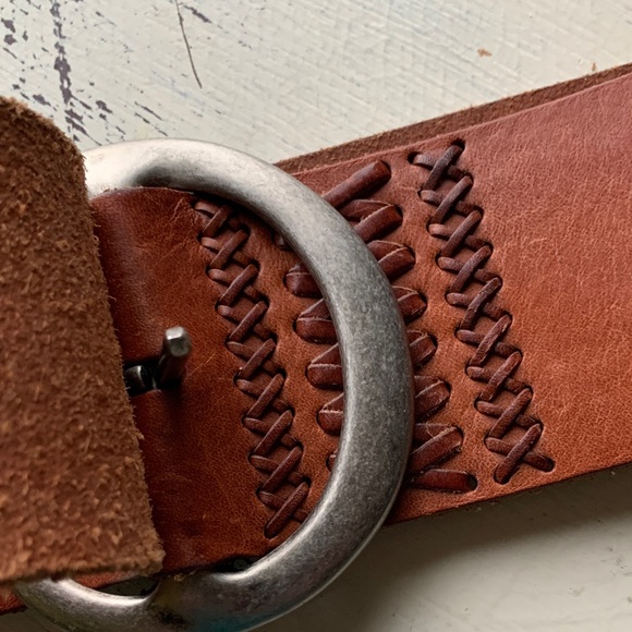 Fossil Brown Leather Belt with Silver Buckle - Picture 4 of 5